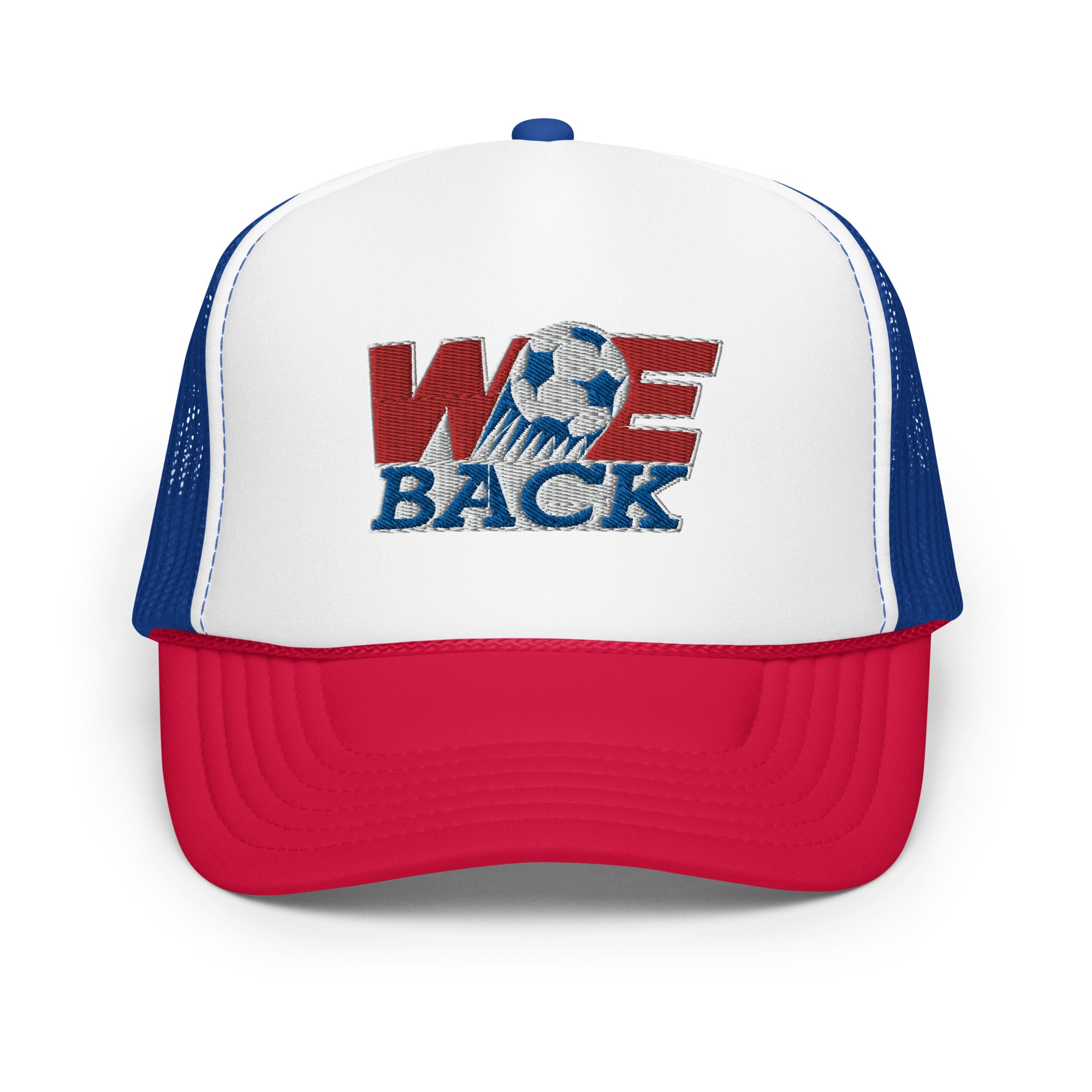 Red and White Backwards Baseball Cap