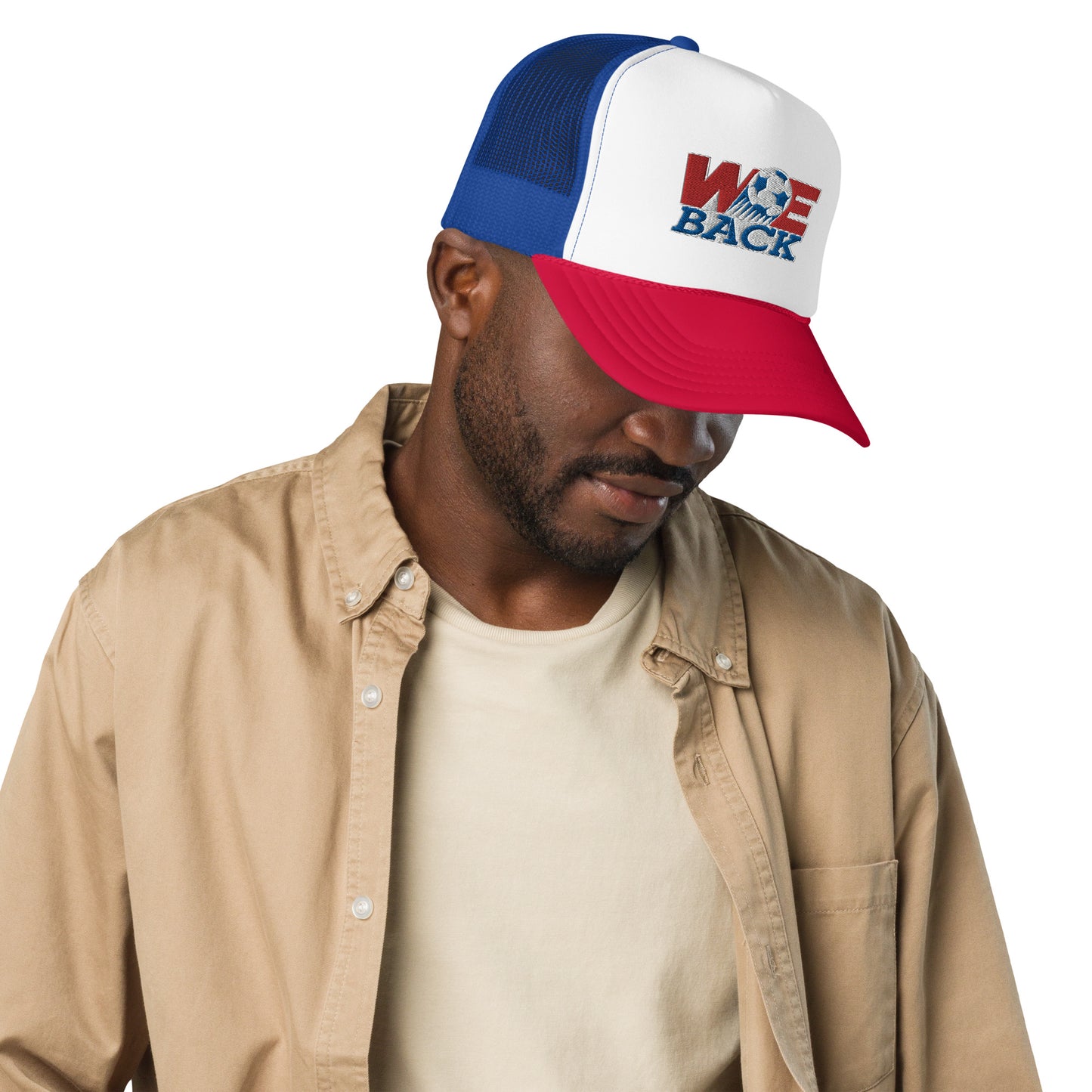 We Back Trucker Tri-Color Hat